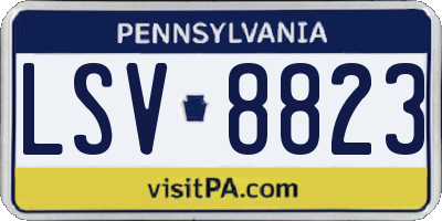 PA license plate LSV8823
