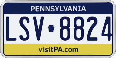PA license plate LSV8824