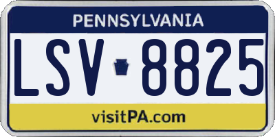 PA license plate LSV8825