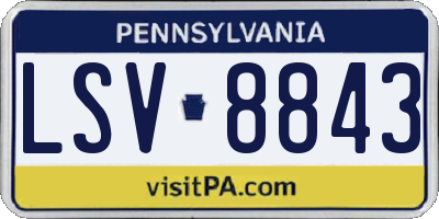 PA license plate LSV8843