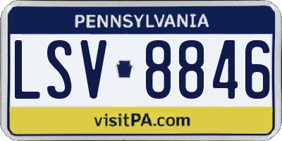 PA license plate LSV8846