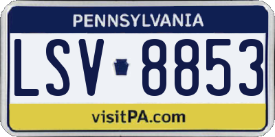 PA license plate LSV8853