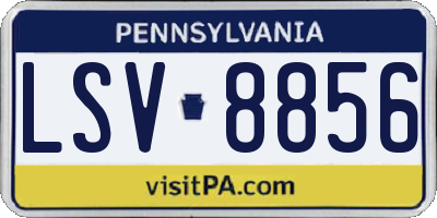 PA license plate LSV8856