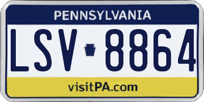 PA license plate LSV8864