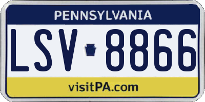 PA license plate LSV8866