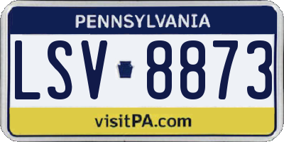 PA license plate LSV8873