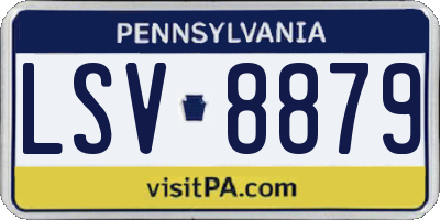PA license plate LSV8879