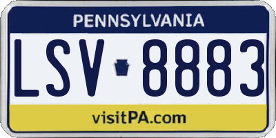 PA license plate LSV8883