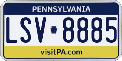 PA license plate LSV8885