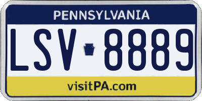 PA license plate LSV8889