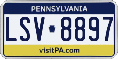 PA license plate LSV8897