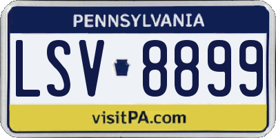 PA license plate LSV8899