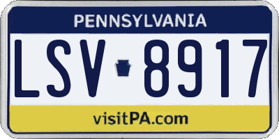 PA license plate LSV8917