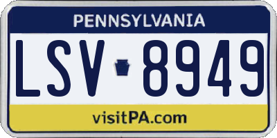 PA license plate LSV8949