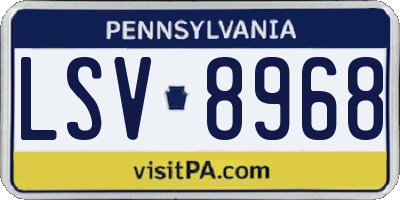 PA license plate LSV8968