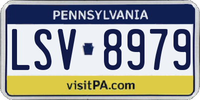 PA license plate LSV8979
