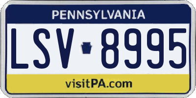 PA license plate LSV8995