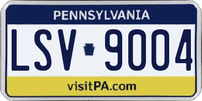 PA license plate LSV9004
