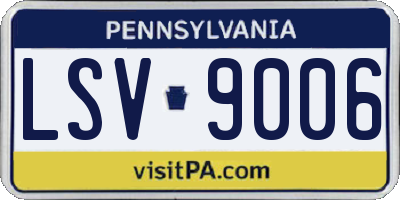 PA license plate LSV9006