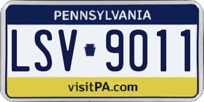 PA license plate LSV9011