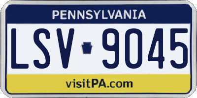 PA license plate LSV9045