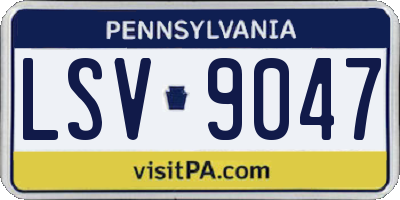 PA license plate LSV9047