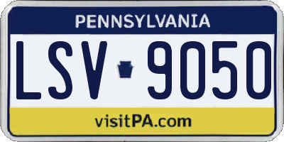 PA license plate LSV9050