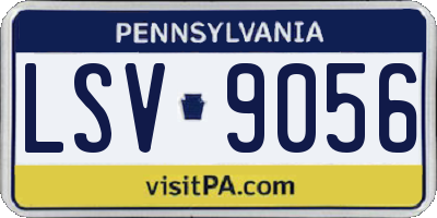 PA license plate LSV9056