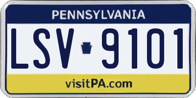 PA license plate LSV9101