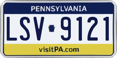 PA license plate LSV9121