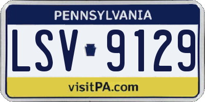 PA license plate LSV9129