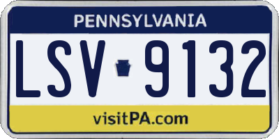 PA license plate LSV9132