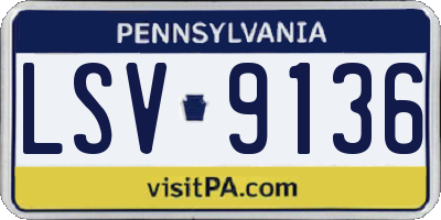 PA license plate LSV9136