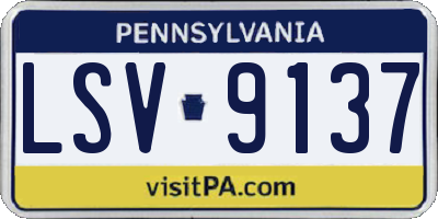 PA license plate LSV9137