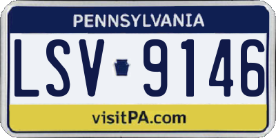 PA license plate LSV9146