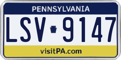 PA license plate LSV9147