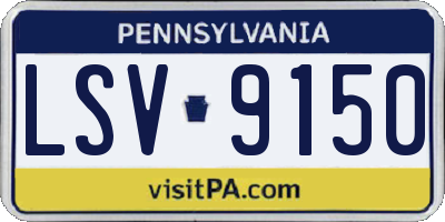 PA license plate LSV9150