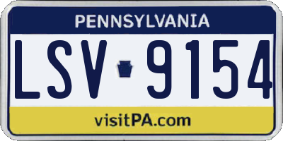PA license plate LSV9154