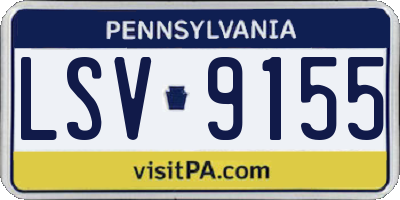 PA license plate LSV9155