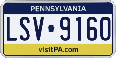 PA license plate LSV9160