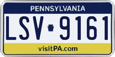 PA license plate LSV9161