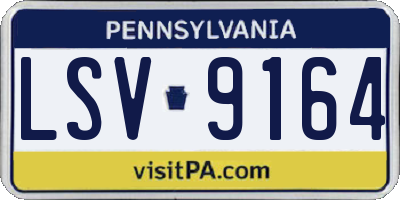 PA license plate LSV9164