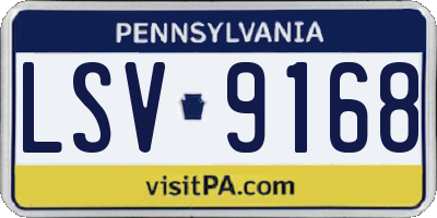PA license plate LSV9168