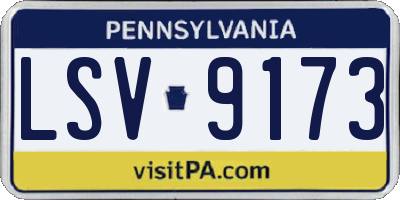 PA license plate LSV9173