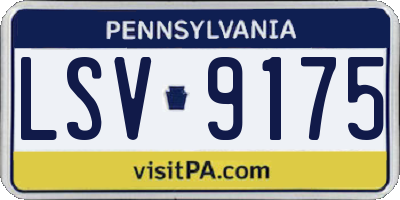 PA license plate LSV9175