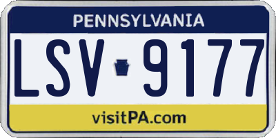PA license plate LSV9177