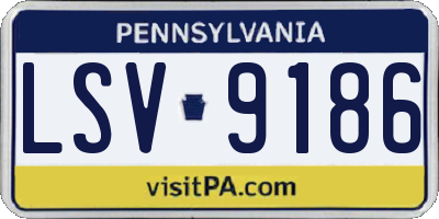 PA license plate LSV9186