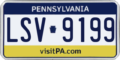 PA license plate LSV9199
