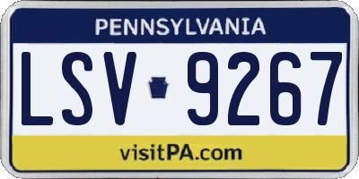 PA license plate LSV9267