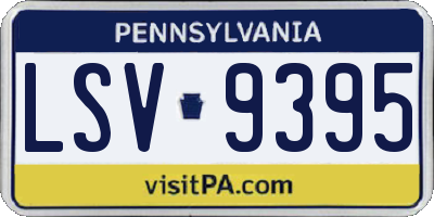 PA license plate LSV9395